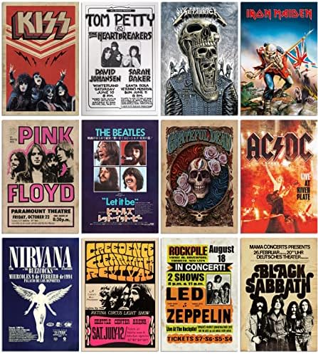 Плакати на рок групи, Ретро-гръндж Декор, Ретро Естетичен Декор, Плакат на Класическия рок Концерт, Плакат на Nirvana, Музикални
