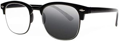 SightPerk Мъжки Ретро-Овални Рамки за очила С Прогресивни Мультифокальным Прехода, Фотохромичните Очила За Четене UV400, Слънчеви