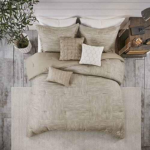 Стеганое одеяло Madison Park Walter с луксозен принтом Сирсакер, Всесезонное Пуховое Алтернативно Спално Бельо, Покривки за легло