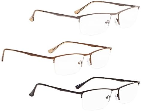 LUR 6 опаковки очила за четене в полукръгла рамка (общо 6 двойки ридеров + 2,25)