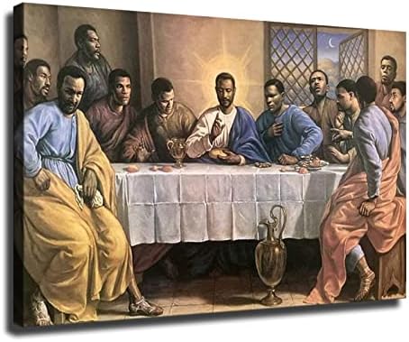 Афро-американски Черен, Исус Христос, Тайната Вечеря Платно Изкуство Модерен Начало Декор Спални Естетика Вдъхновяващи Плакат Декоративна