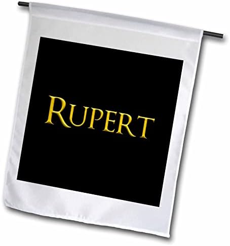 3дРоуз Рупърт Често срещано име за момче в Америка. Жълто на черно Амулет - Знамена (fl-364511-1)