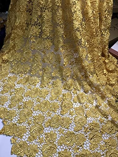 5 ярда най-новия дизайн от африканската златен плат с бродерия, текстилен кабел, лейси плат, гипюр, занаятчийско шиене