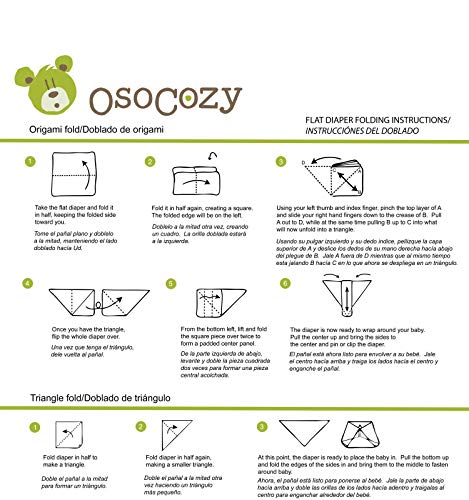 Плосък пакет памперси OsoCozy Economy - Небеленая - Ден на зоологическата градина /Polar / С папоротниками / Зелен