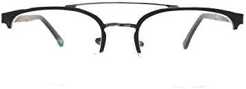 Компютърни очила На lifestyle в метална кръгла полуободке 51 мм кафяв цвят unisex_alacfrpr4835