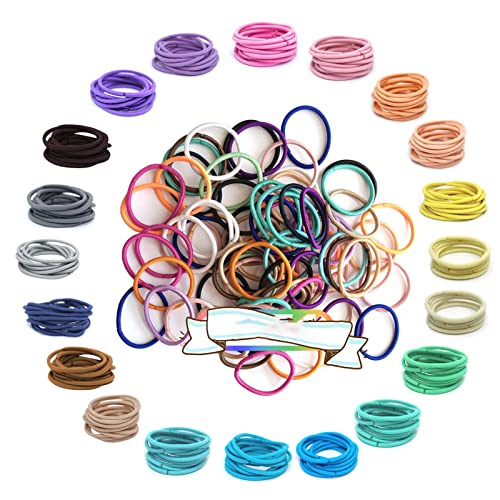 Цветни Детски гумени ленти за коса за момичета, Многоцветни Малки гумени ленти за коса, без гънки, държач за опашката За Малки Момичета,