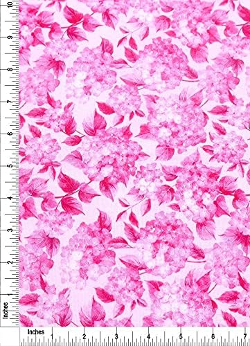 Романтичен цветен дизайн, памучен стеганая плат в двора (червен, розов, бял)