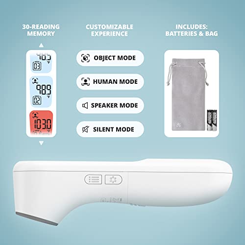 Големи стоки Цифров Инфрачервен термометър | Точен термометър за деца, показания за около секунда | Термометър за челото с лесен