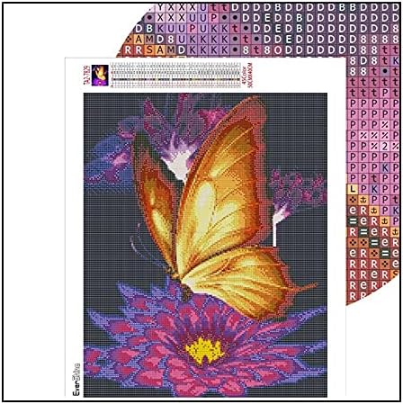 XJS Стенен декор 5D направи си САМ Пълна квадратна картина на диамантена Пеперуда Мозайка Диамантена Бродерия животински Образ от