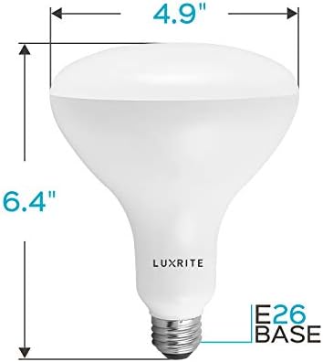 LUXRITE LR31823 (Комплект от 2 теми) 14-Ваттная led прожекторная лампа BR40, еквивалента на 85 W, с регулируема яркост, студено