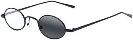Мъжки Стилни Дамски Реколта Метални Кръгли Очила в Рамки Mini Slim Transition Фотохромичните Очила За Четене