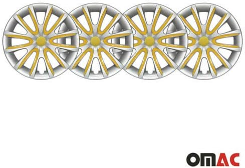 Джантите OMAC 16 Инча за Toyota C-HR Сив и жълт цвят, 4 бр. Капака Джанти - Шапки ступиц - Подмяна на външната повърхност на автомобилни