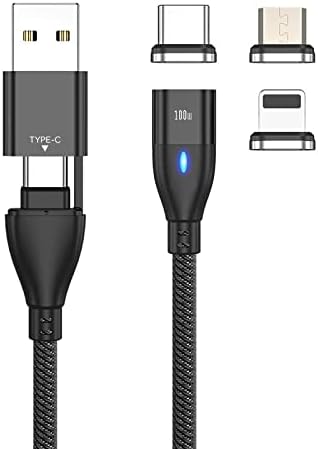 Кабел BoxWave е Съвместим с Vesela True (кабел от BoxWave) - Кабел MagnetoSnap PD AllCharge мощност 100 W, кабел за зареждане Magnet