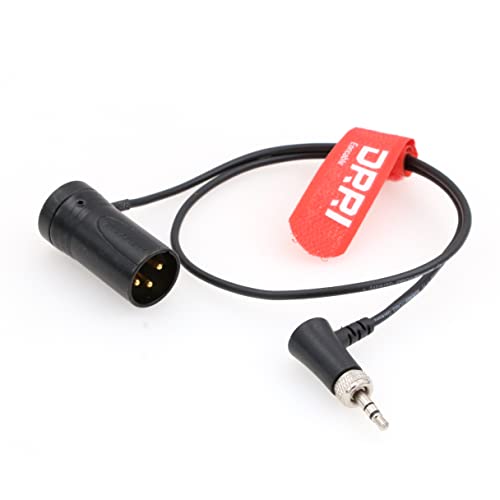 Аудио кабел DRRI Нископрофилен XLR NEUTRIK 3-Пинов с фиксиране 3,5 мм Sony - UWP Wireless D11 D21, EK 2000 Г., EK 500 G4 (черен