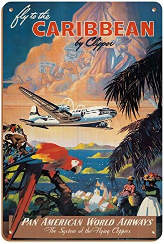 Лети в Карибско море на клипере - Pan American World Airways - Ретро Туристически плакат Марка Фон Аренбурга, 1940-те години - Печат