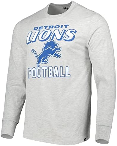 Мъжки Потертая Сива риза Detroit Lions Dozer Franklin с дълъг ръкав 47-та година на издаване