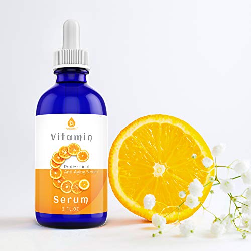 Pursonic Vitamin C Serum, 20% - на високоефективен най-Добрата биологичното Стареене хидратиращ серум за лице, шия, деколте и грижа