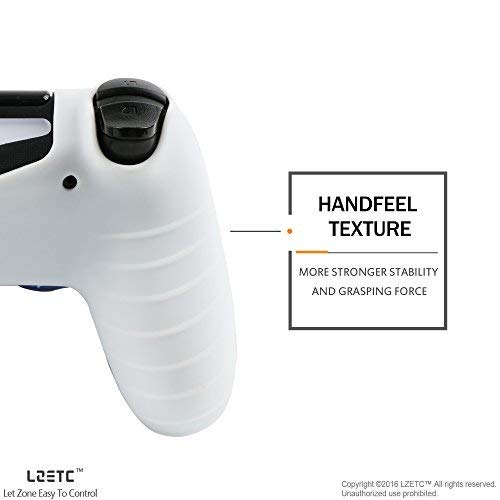 Преносимото силиконов калъф LZETC (TM) за игри Sony PlayStation 4 с подходящи дръжки за палеца, флаг
