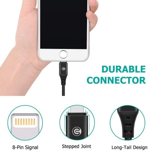 Зарядно устройство за iPhone 3 метра, USB кабел Lightning с усилване на връзката е Съвместима с iPhone 13 12/12 Pro/12 Pro Max/11