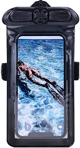 Калъф за телефон Vaxson Черно, Съвместим с водоустойчив калъф Denso Wave BHT-1281QULWB-CE Dry Bag [Без защитно фолио за екрана]