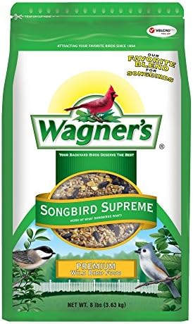 Храна Wagner's 62042 Songbird Supreme Blend за дивите птици, 8-фунтовый пакет и 13008 Deluxe за дивите птици, 10-фунтовый пакет