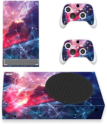 Потребителски Винил Скинове PlayVital Purple Galaxy за Xbox Серия S, Амбалажна Стикер, Стикер за конзола контролер Xbox Серия S