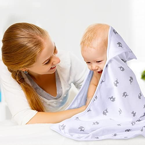 Бебешка кърпа Momcozy с качулка, Бебешки кърпи за баня за момчета или момичета, от 8 теми, Набор от детски хавлии и Мочалок с хубав