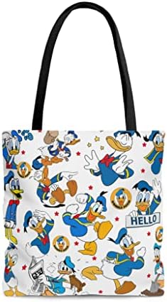 Donald Aesthetic Чанта-Тоут Duck за Жени и Мъже, Плажна Чанта, Чанти за Пазаруване, Училищна Чанта През Рамо, за Многократна употреба