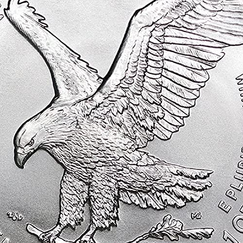 2023 (W) Монети, в кюлчета американски сребърен орел с тегло 1 унция, скъпоценен камък, не циркулиращата (Ранни издания - отчеканен
