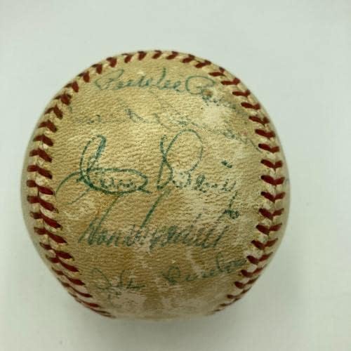 1958 Отбор Лос Анджелис Доджърс Подписа Договор с Националната бейзболна лига на Санди Куфаксом JSA - Бейзболни топки с Автографи
