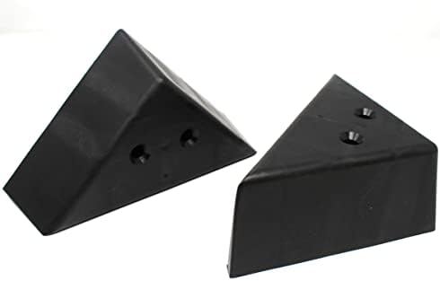 3-инчов триъгълна пластмасови мебели с черни ъгъла крака - разтегателен диван и табуретка (1 крак)