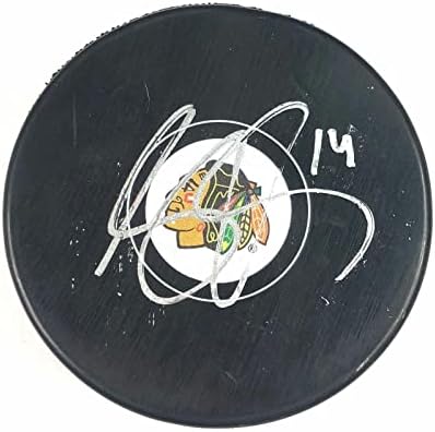 БОРИС КАЧУК подписа Хокей шайба PSA/ДНК Чикаго Блекхоукс С Автограф - Autograph NHL Pucks