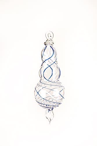 Коледен орнамент от синьо стъкло Дракон |Коледен Декоративен Topper | Египетски Декоративни орнаменти | Летни Висящи Украса | Подарък