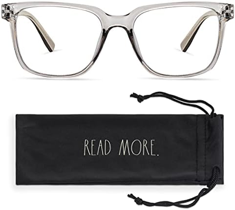 Rae Dunn VELMA Blue Светозащитные Очила За четене с Фирмения шрифт Read MORE в Джоба от Микрофибър