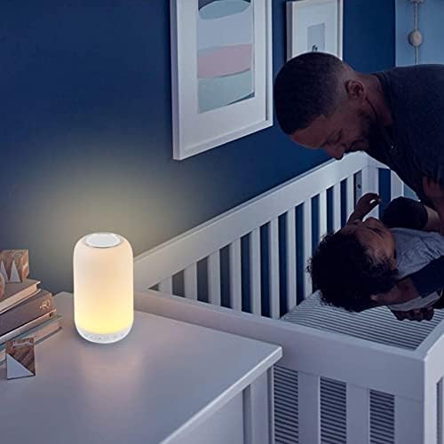 Led Цветен лека нощ Sleep Meter с 16 Нециркулирующими Естествени Успокояващи звуци и функция за Bluetooth, се зарежда от USB, СЛЕ