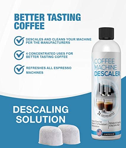 Комплект за почистване еспресо CleanEspresso - 40 таблетки за почистване на кафе машини + 2 филтър за вода + Препарат за отстраняване