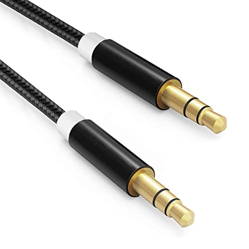 3,5 мм Стерео аудио кабел Спомагателен Aux кабел в найлонов оплетке, Съвместим с преносими колони JBL Клип 3 JBL Charge 3 JBL Pulse 4 Pulse 3 JBL Flip 4 Soundcore 2 Soundcore
