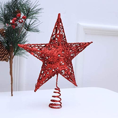 YARDWE 1бр Коледно Дърво Звезда Topper Коледен Блясък на Черната Звезда Върхът на Дървото за Коледно Украшение Вечерни Украса 7,8