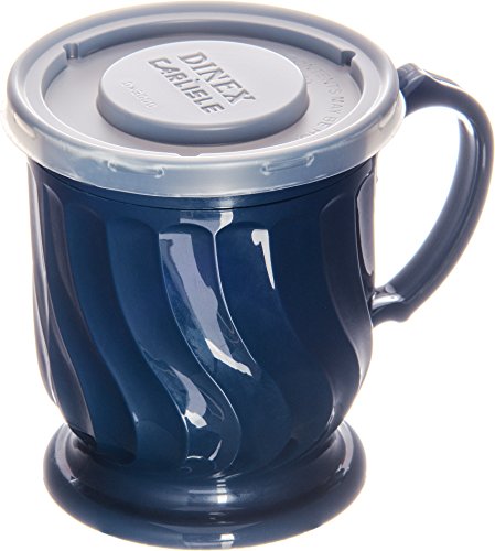 Чаша Dinex DX300050 Turnbury на изолиран на стойка, 8 грама, Височина 4 инча, Ширина 3,5 инча, Дължина 3,5 инча, полиуретанов дунапрен, тъмно синьо (опаковка от 48 броя)